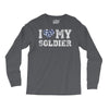 i love my soldier navy camouflage Long Sleeve Shirts