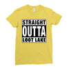 straight outta loot lake Ladies Fitted T-Shirt
