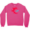 monster fish eats diver Crewneck Sweatshirt