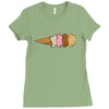 quadruple dip towe Ladies Fitted T-Shirt