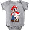mario licking toad Baby Bodysuit