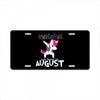 Born Unicorns-Born August License Plate