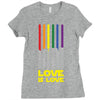 Lightsaber Rainbow - Love Is Love Ladies Fitted T-Shirt