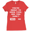 hacking time Ladies Fitted T-Shirt