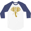 tribal print elephant geometric gold animals cool 3/4 Sleeve Shirt