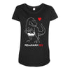 pregnant rex white and red color Maternity Scoop Neck T-shirt
