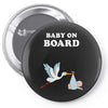 Baby On Board with Stork Pin-back button