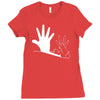 shadow puppet rabbit Ladies Fitted T-Shirt