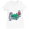 beer pong Ladies Fitted T-Shirt