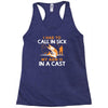 arm in cast Racerback Tank