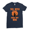 wine witch! Ladies Fitted T-Shirt