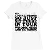 you're wrong Ladies Fitted T-Shirt