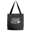 caffeine loading Tote Bags