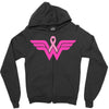 breast cancer wonder woman Zipper Hoodie