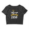 kings are born in 1958 Crop Top
