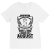 Never Underestimate Dog Rescuer Who Was Born August V-Neck Tee