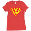 with superman vw logo Ladies Fitted T-Shirt