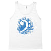 bass clef in blue Tank Top