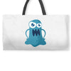 angry monster Weekender Totes