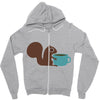 coffe squirrel Zipper Hoodie