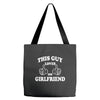 This Guy Loves His Girlfriend Tote Bags