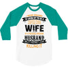 Super Cool Wife Of A Freaking Awesome Husband 3/4 Sleeve Shirt