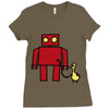 bird powered robot Ladies Fitted T-Shirt