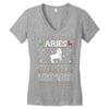 aries  christmas ugly sweater Women's V-Neck T-Shirt