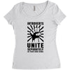 introverts Unite Separately in Your Own Homes Women's Triblend Scoop T-shirt