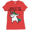 mom of the birthday girl Ladies Fitted T-Shirt