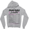 January Girl Facts Aquarius Zipper Hoodie