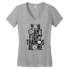 Fight Alone Avengers Women's V-Neck T-Shirt
