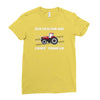 case ih red tractor boy comin' through Ladies Fitted T-Shirt