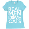 real men love cats (4) Ladies Fitted T-Shirt