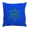 snowflake geek usb green Throw Pillow