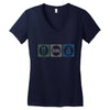 eat sleep money Women's V-Neck T-Shirt