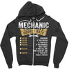 Mechanic Hourly Rate Zipper Hoodie