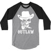 outlaw cow boy motor bike 3/4 Sleeve Shirt