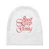 just keep going Baby Beanies