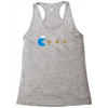 funny 80s pacman cookie monster retro gaming Racerback Tank