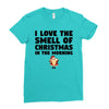 smell of christmas in the morning Ladies Fitted T-Shirt