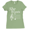 she wants the d black Ladies Fitted T-Shirt
