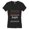 ugly christmas papi Women's V-Neck T-Shirt