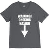 warning choking hazard printed V-Neck Tee
