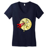 moon rocket Women's V-Neck T-Shirt