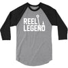 reel legend funny lure father's day country fishing bass humor 3/4 Sleeve Shirt