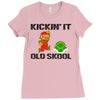 kickin it old skool Ladies Fitted T-Shirt