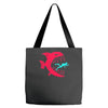 monster fish eats diver Tote Bags
