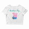 peppa pig brother pig Crop Top
