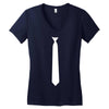 skinny white tie Women's V-Neck T-Shirt